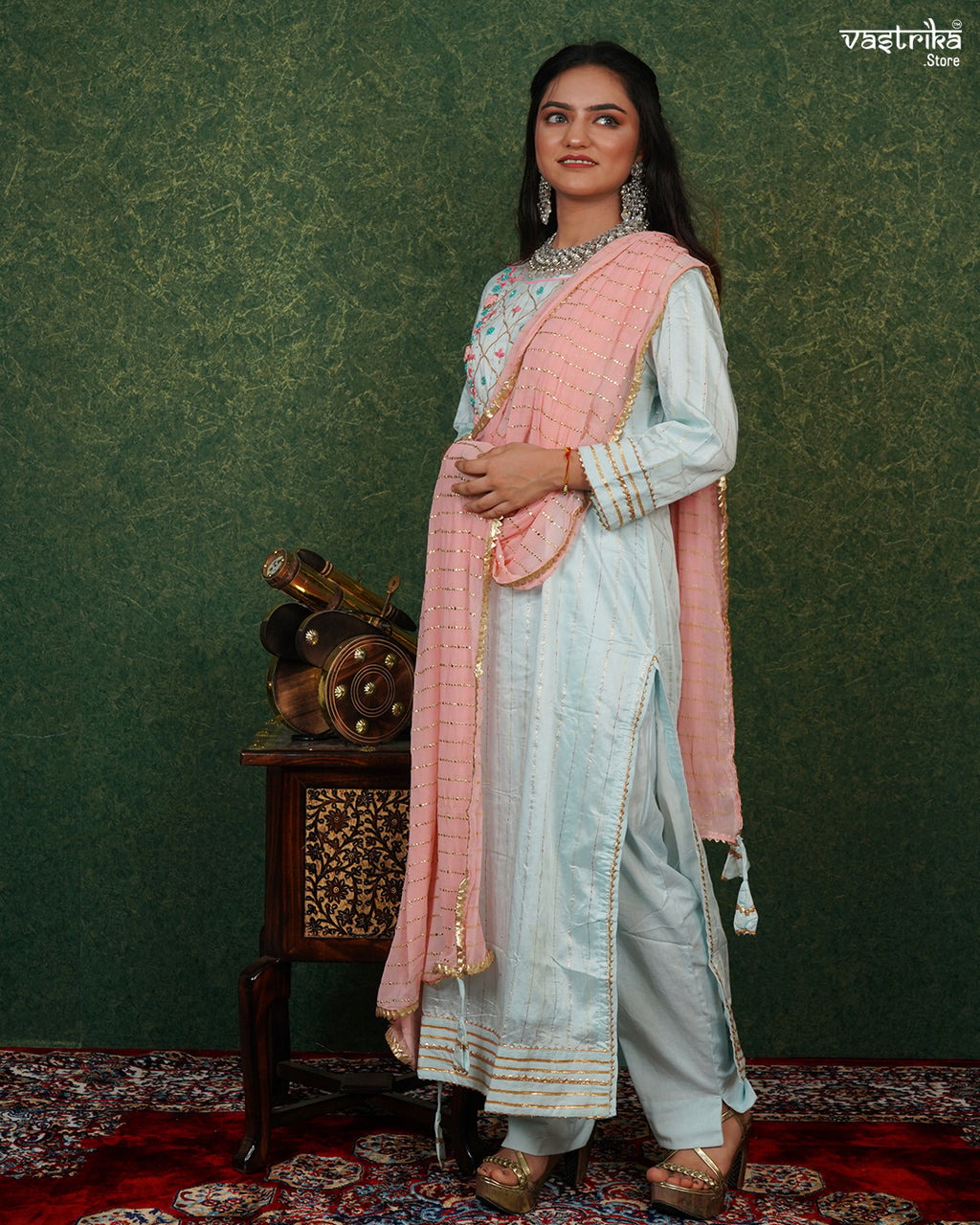 Graceful Hand-Embroidered Kurti Set
