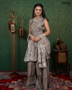 Printed Frock-Style Sharara Set