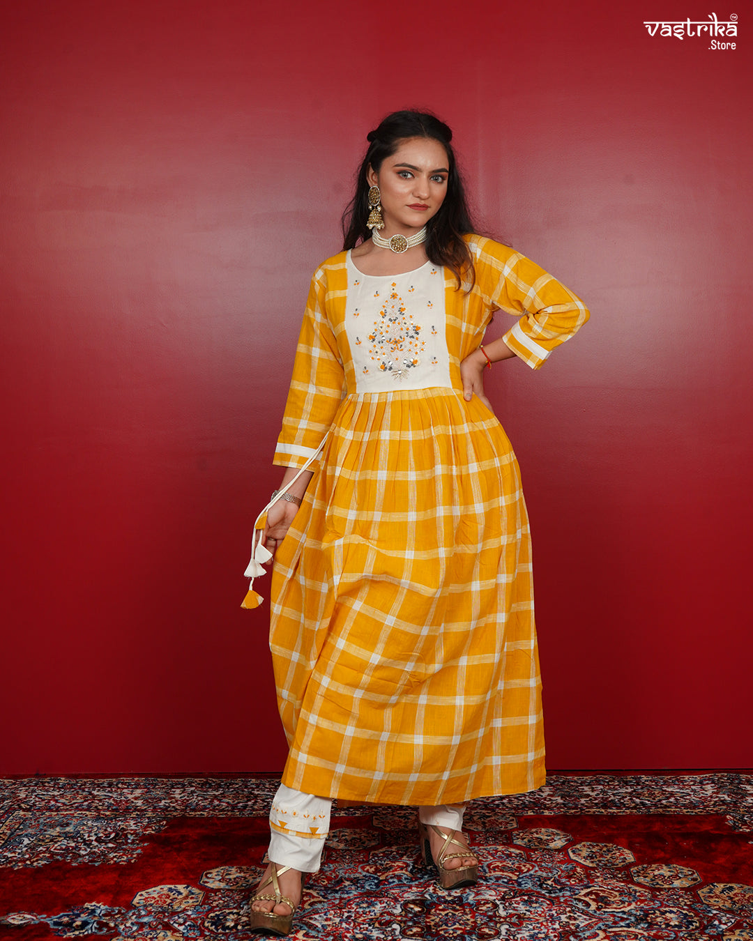 Frock-Style Kurti Set