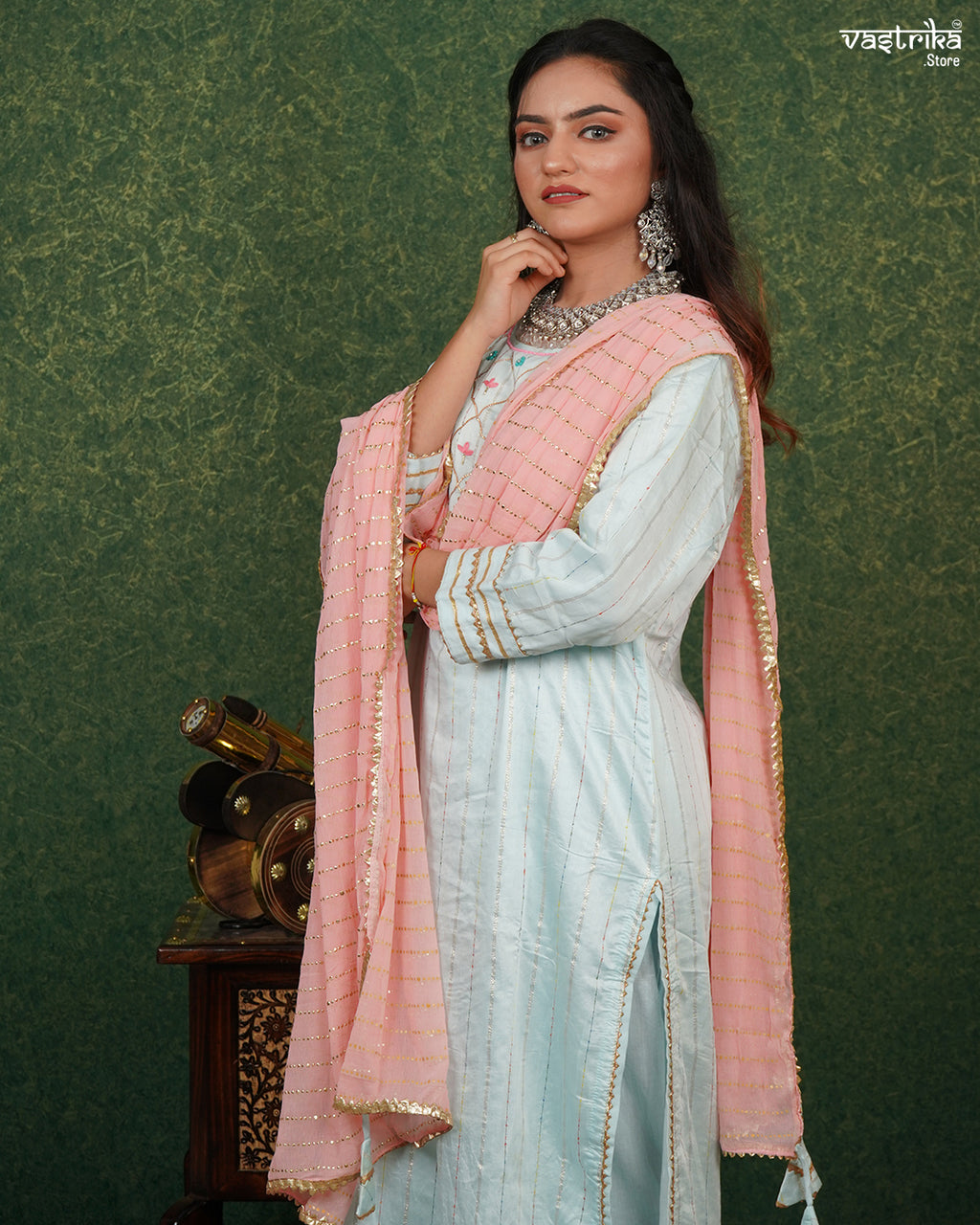 Graceful Hand-Embroidered Kurti Set