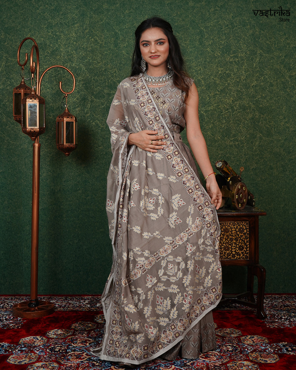 Printed Frock-Style Sharara Set