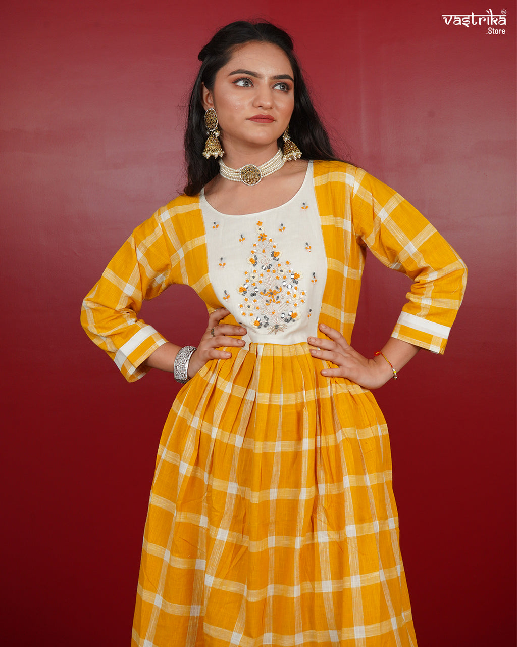 Frock-Style Kurti Set