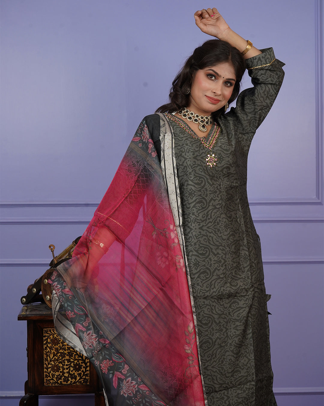 Self-Printed Kurti Set