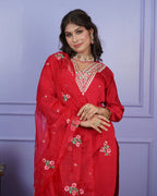 Fully Embroidered Thread Work Kurti Set