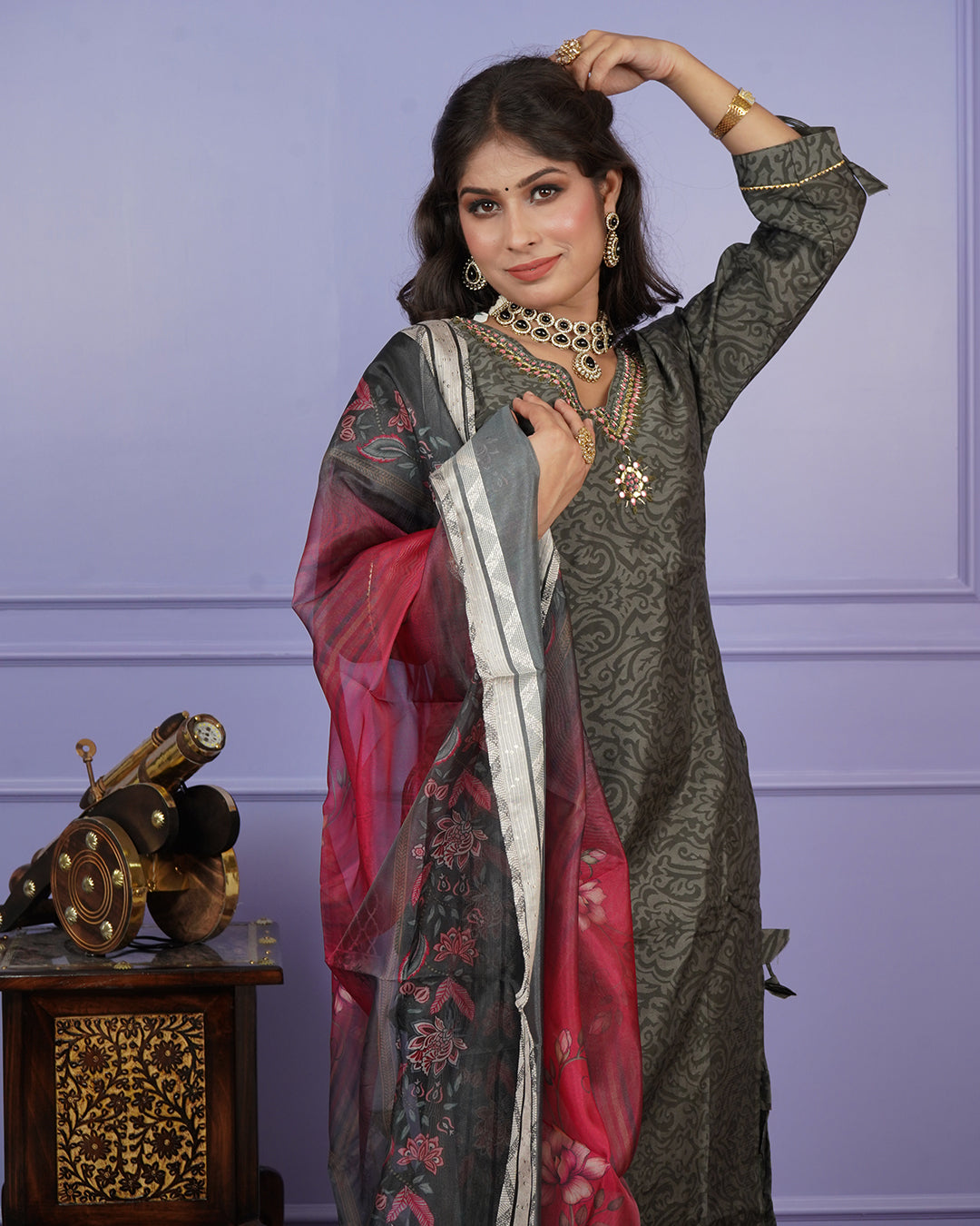 Self-Printed Kurti Set