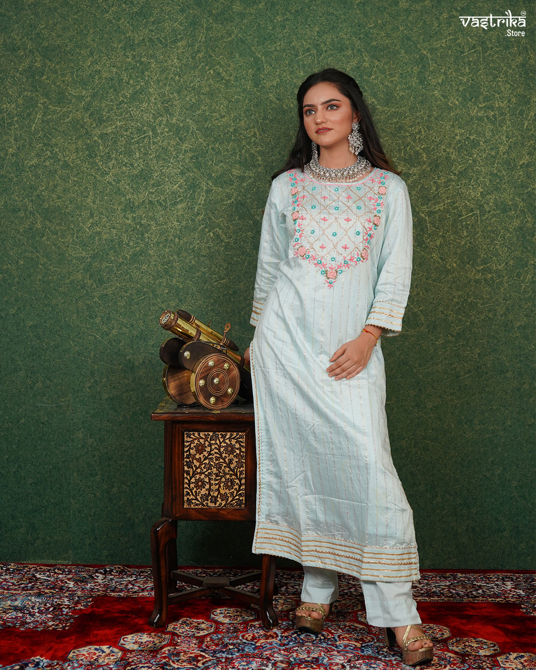 Graceful Hand-Embroidered Kurti Set