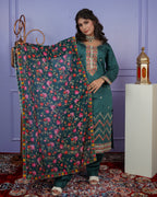 Straight-Cut Thread Work Kurti Set