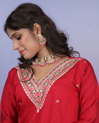Fully Embroidered Thread Work Kurti Set