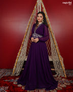 Elegant Georgette Hand-Embroidered Gown
