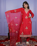 Fully Embroidered Thread Work Kurti Set