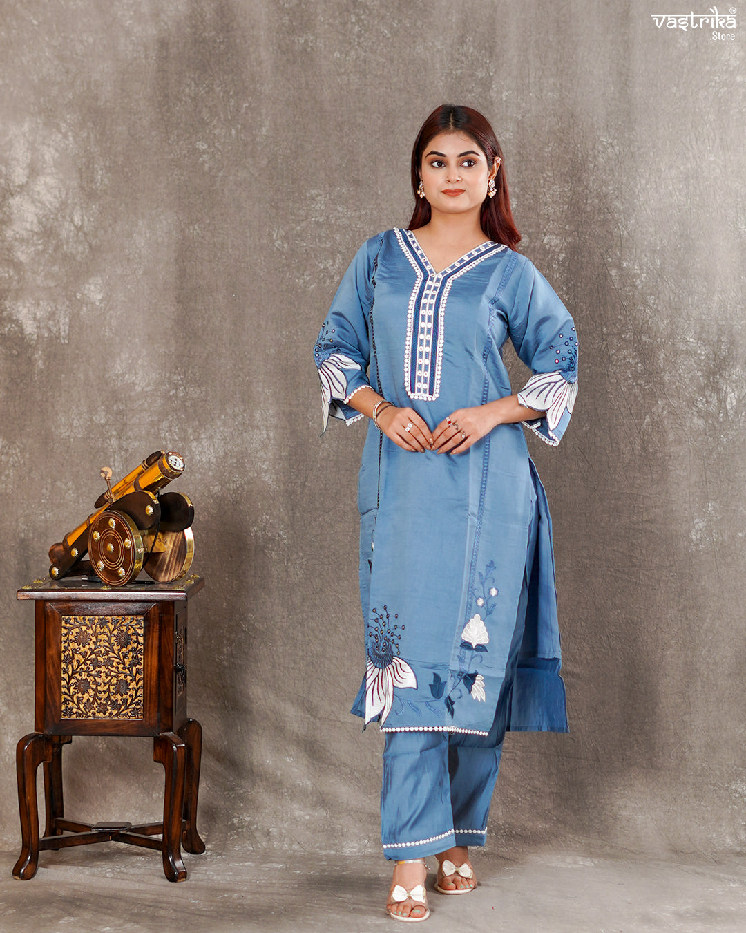 Roman Silk Kurti Set