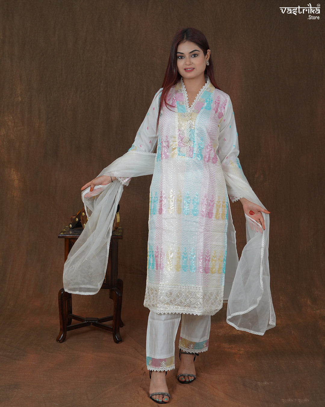 Riyana Sequin Jaal Kurti Set