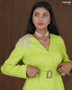 Crape Blazer-Style Cord Set