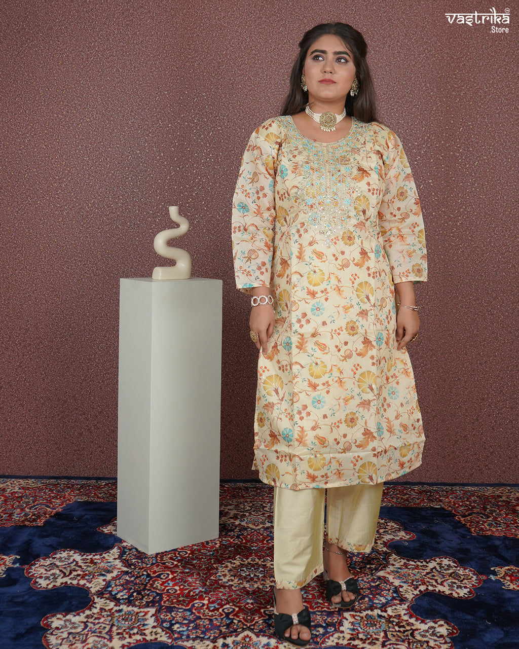 Subtle Shine Straight Kurti Set