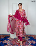 Wine Aalia Flare Frock Set