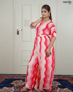 Multicolour Handworked Santoon Jumpsuit