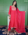 Nyra Cut Resham Embroidered Kurti Set