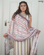 Designer V-Wing Work Kurti Set
