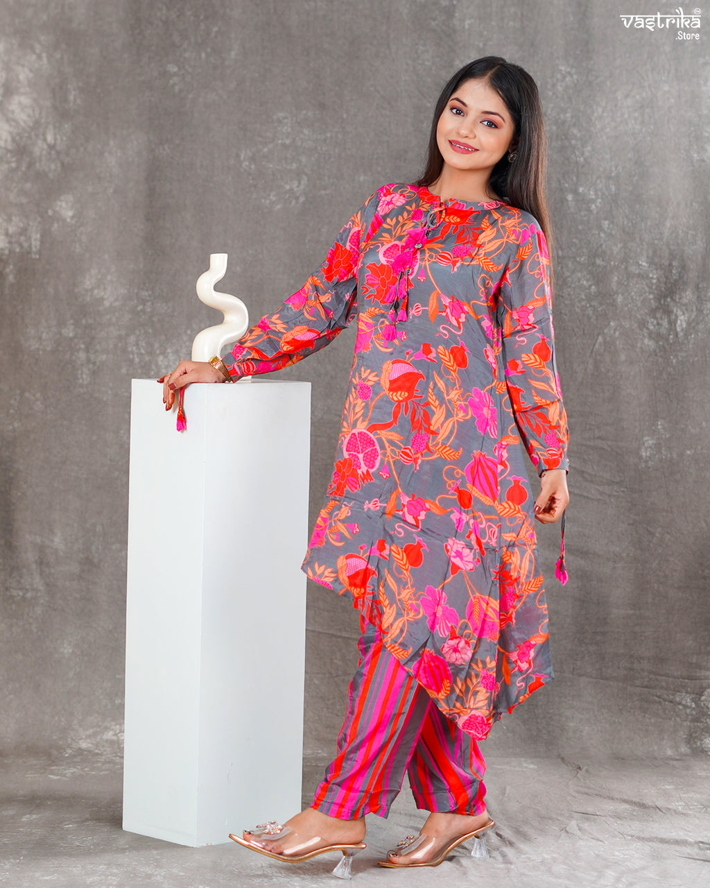 Maslin Silk Kurti Set