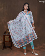 Cotton Frock Set with Chikan Work