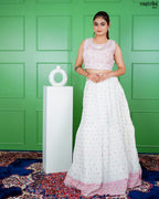 Off-White Georgette Co-ord Set