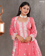 Elegant Organza Kurti Set