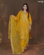 Zariya Handworked Jari Kurti Set