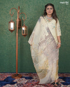 V-Neck Handworked Kurti Set