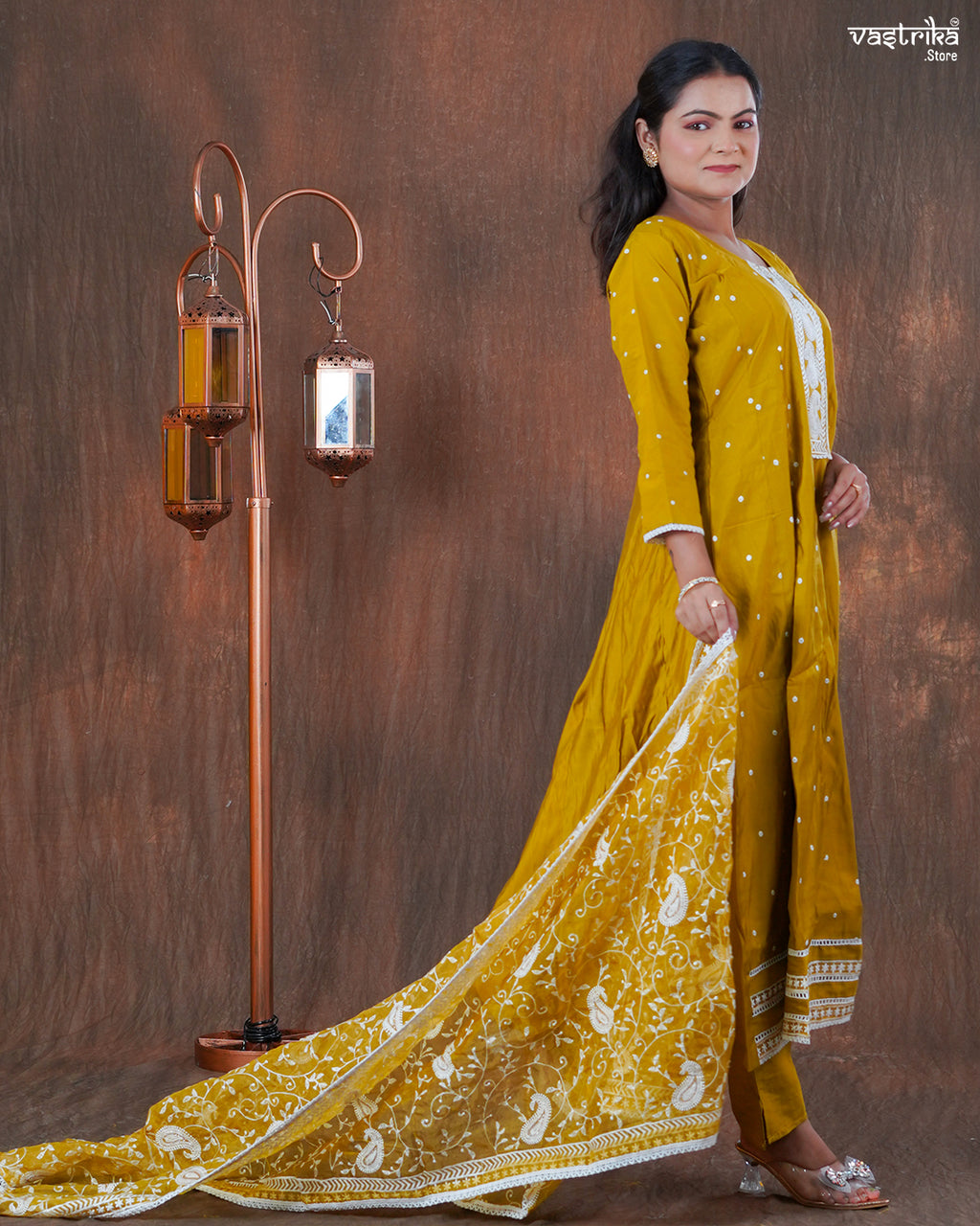 Roman Silk Frock Set