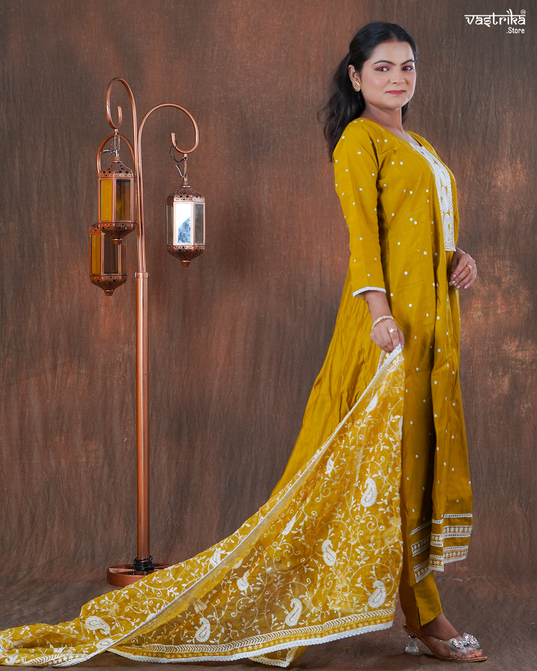 Roman Silk Frock Set