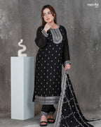 Round Neck Kurti Set