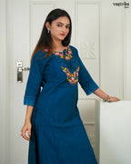 Organza Bloom Kurti Set