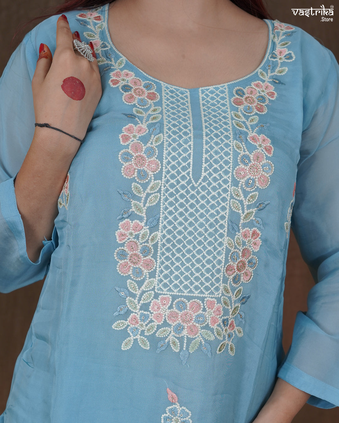 Nazira Threadwork Kurti Set