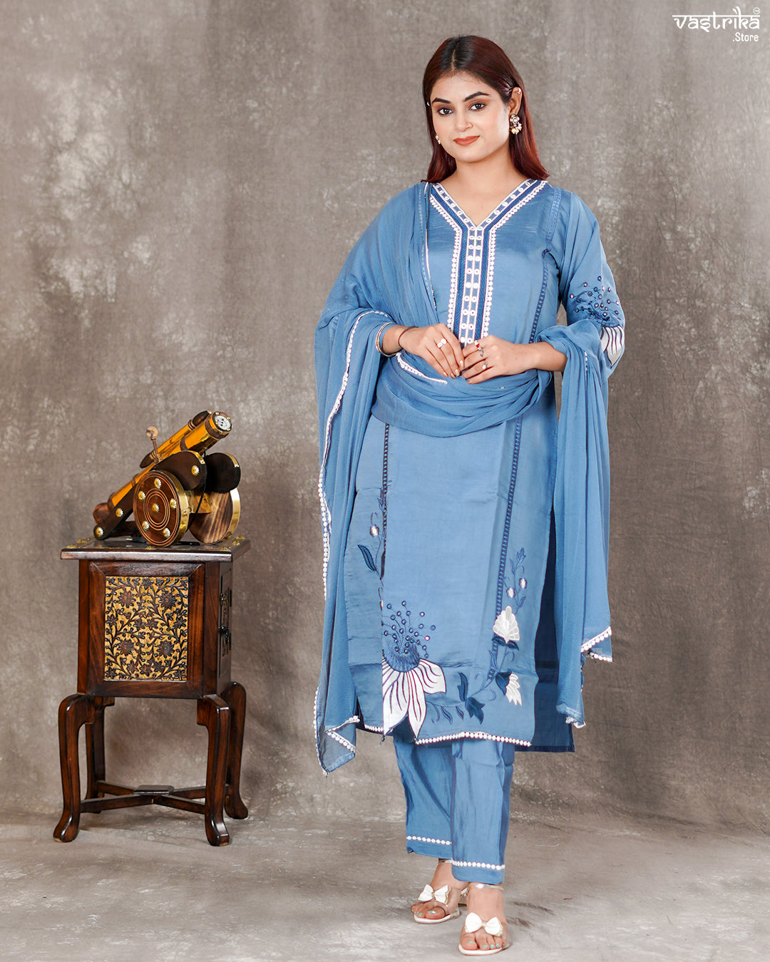 Roman Silk Kurti Set
