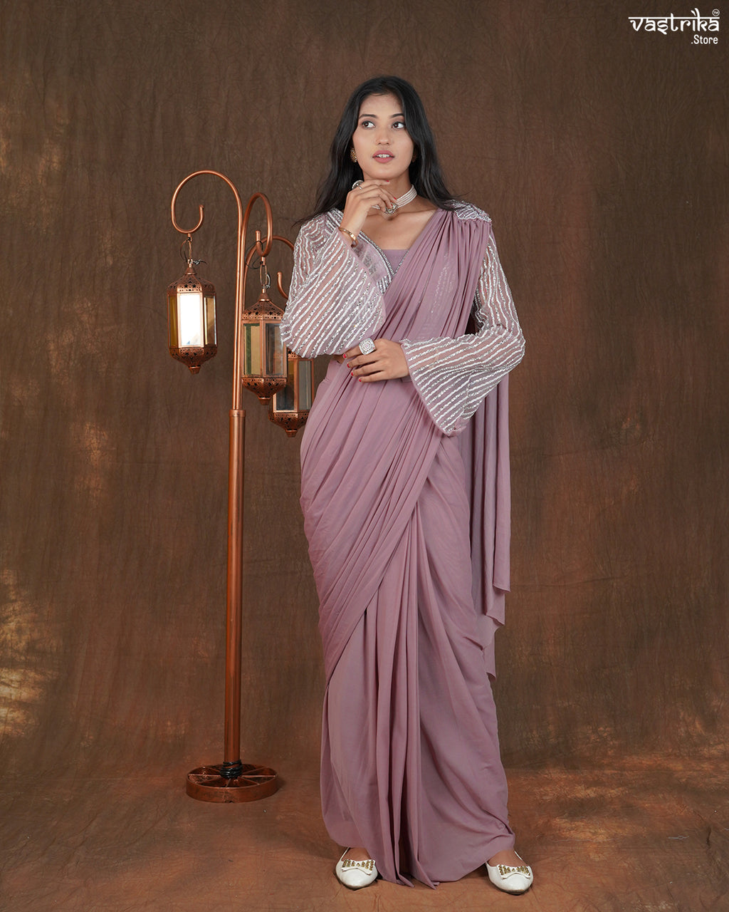 Elysia Handworked Drape Saree