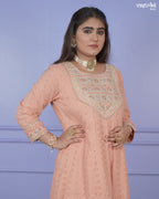 Chikankari Thread Work Frock Set
