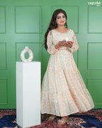 Chic Hand-Worked Belted One-Piece Frock
