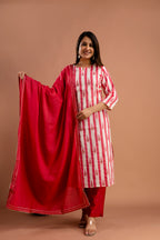 Printed Gotta Patti Kurti Set