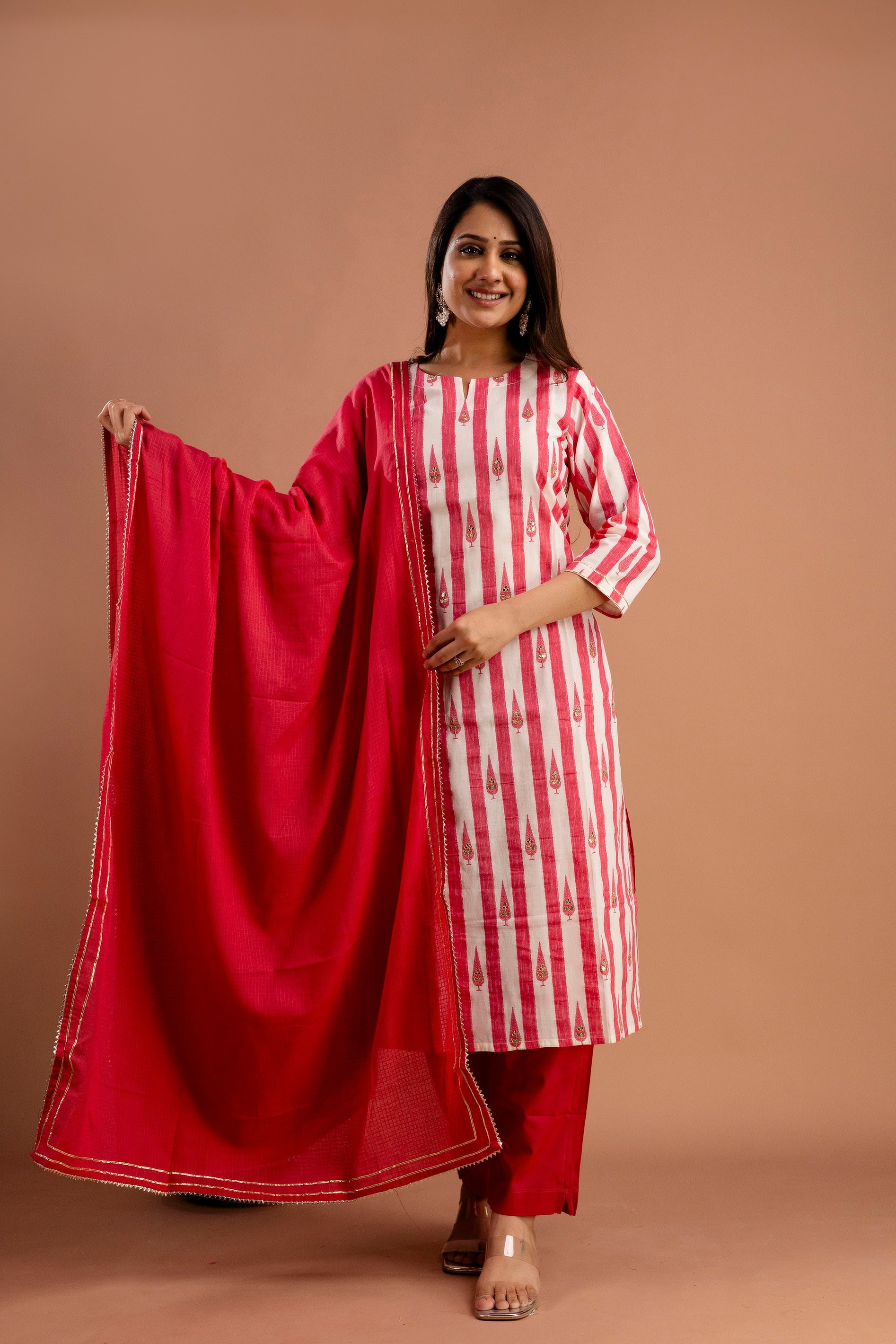 Printed Gotta Patti Kurti Set