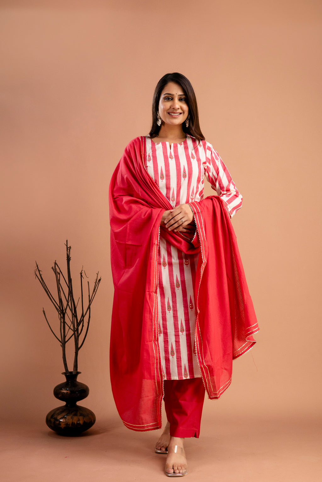 Printed Gotta Patti Kurti Set
