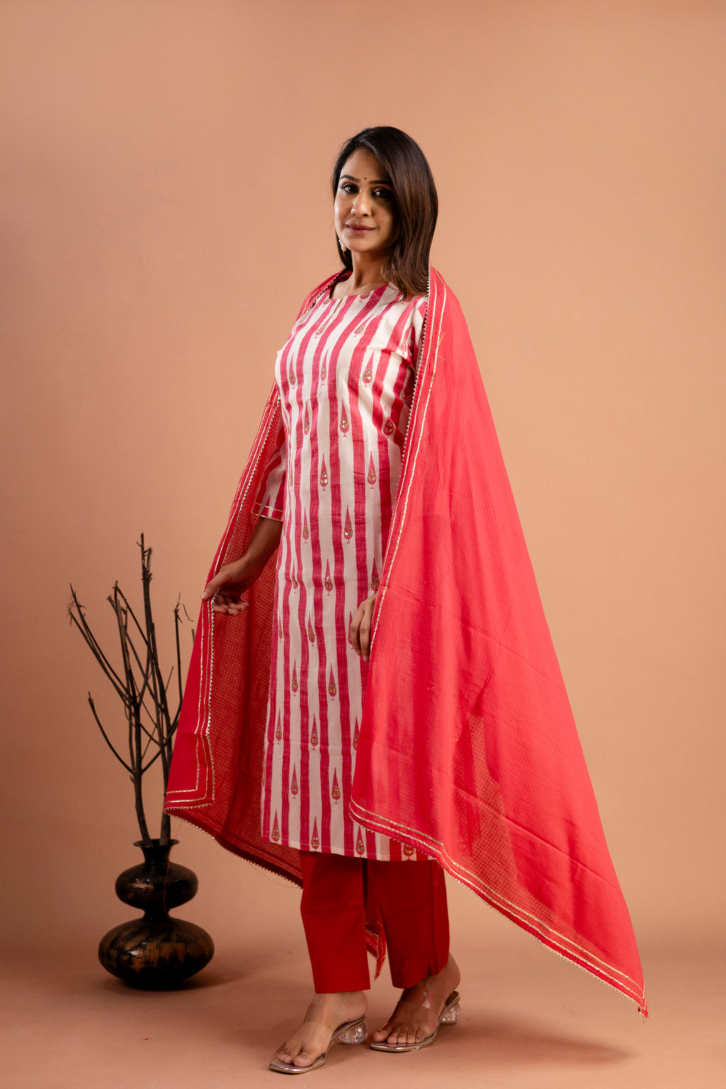 Printed Gotta Patti Kurti Set