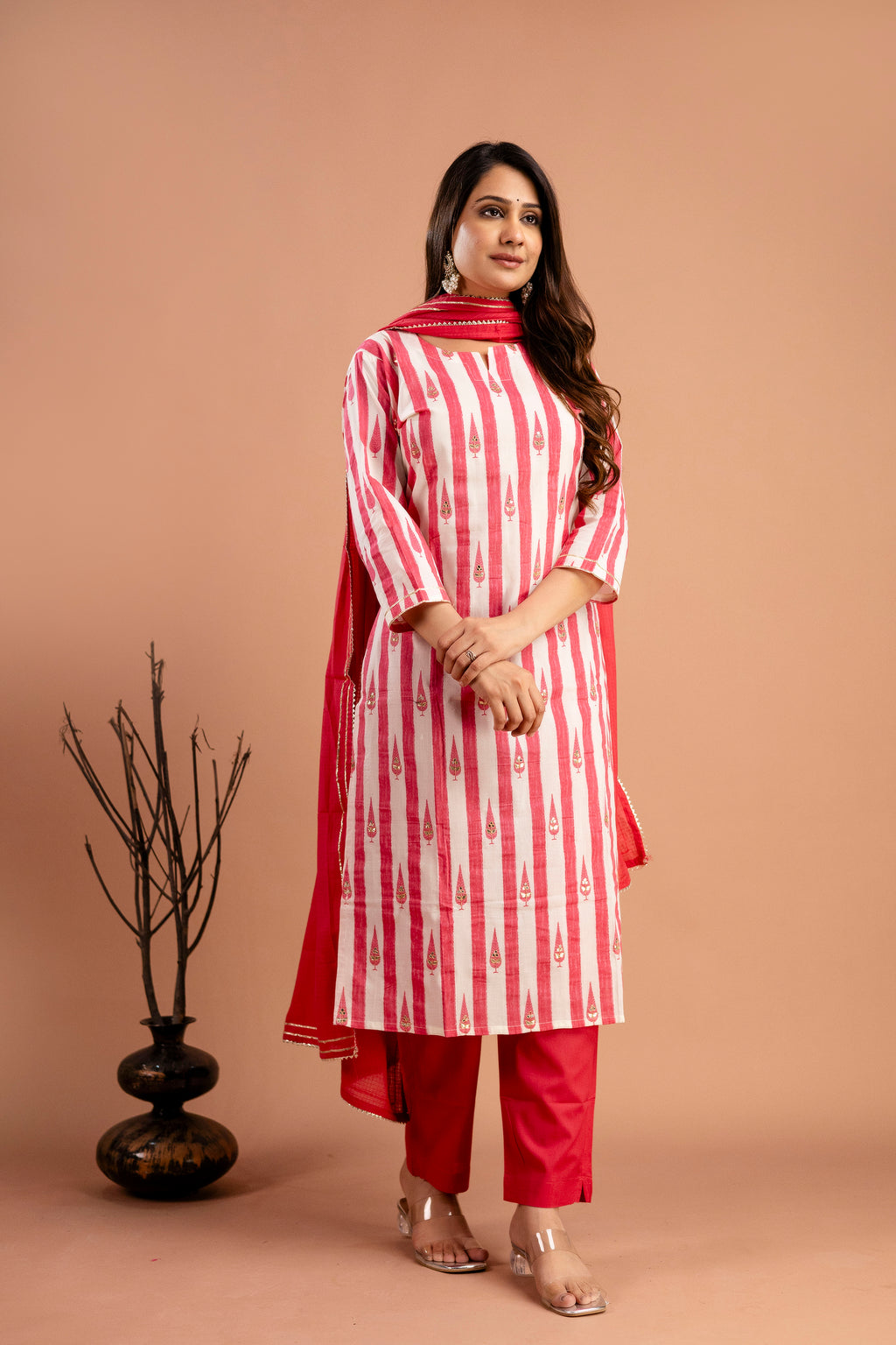 Printed Gotta Patti Kurti Set