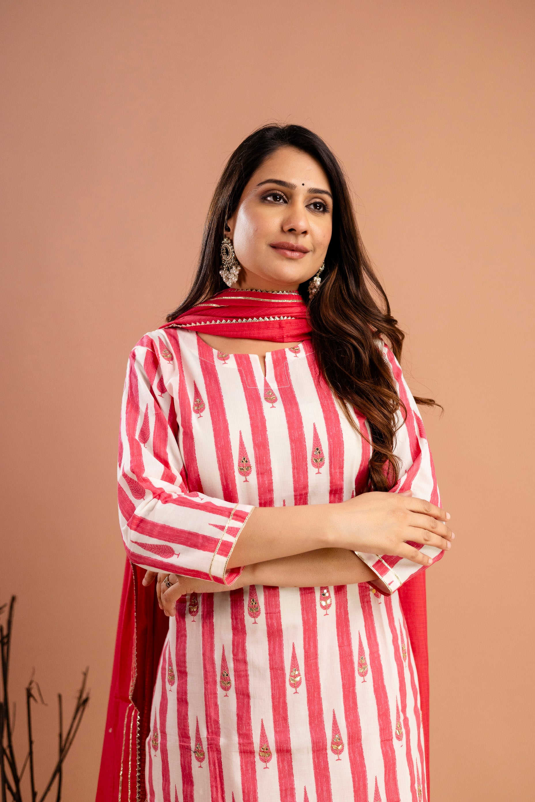 Printed Gotta Patti Kurti Set