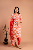 Printed Kurti Set with Resham & Sequins