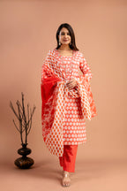 Printed Kurti Set with Resham & Sequins