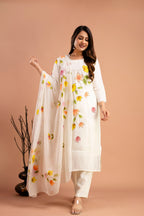 Art Printed Kurti with Round Neck