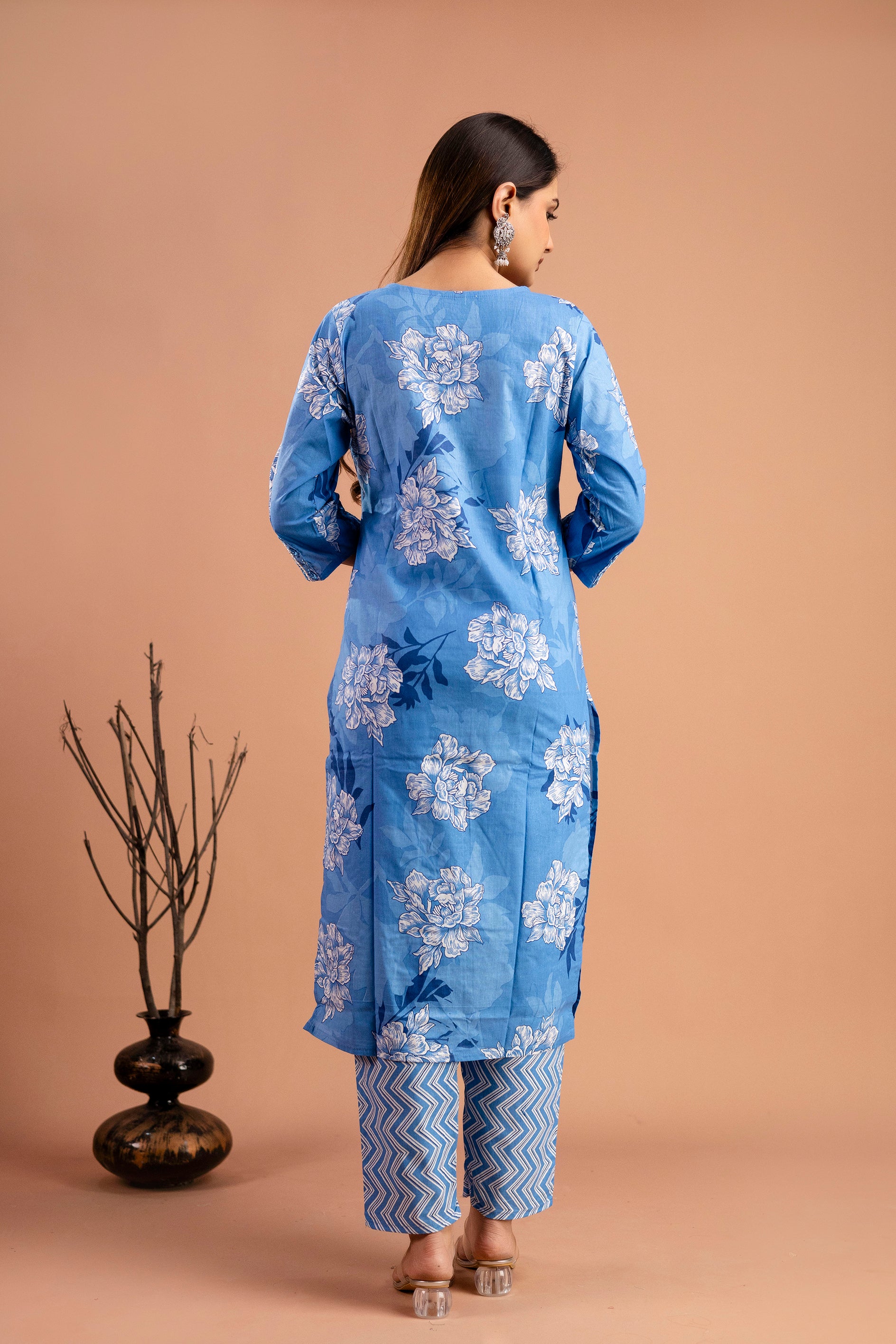Printed Kurti with Round Neck