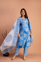 Printed Kurti with Round Neck