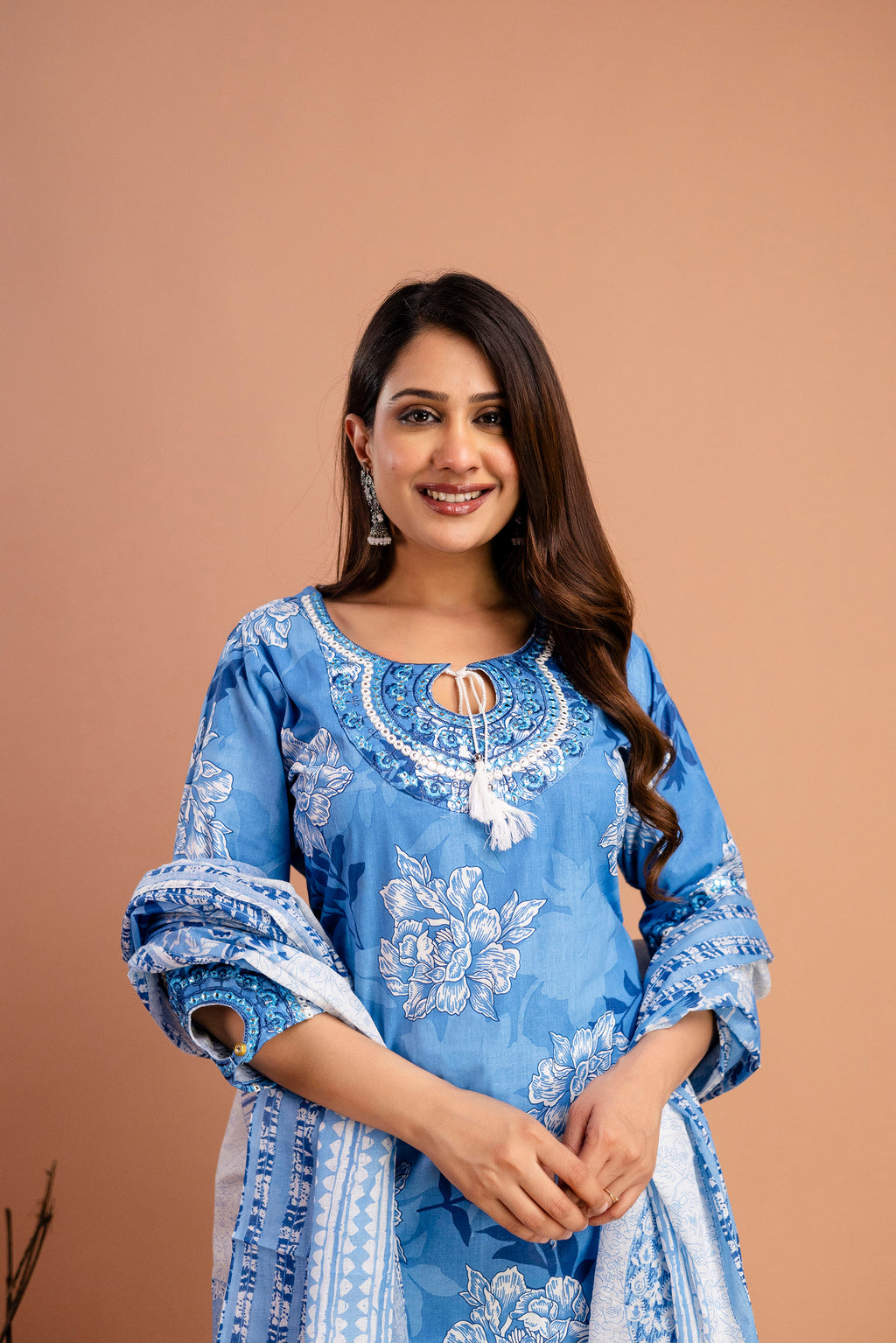 Printed Kurti with Round Neck