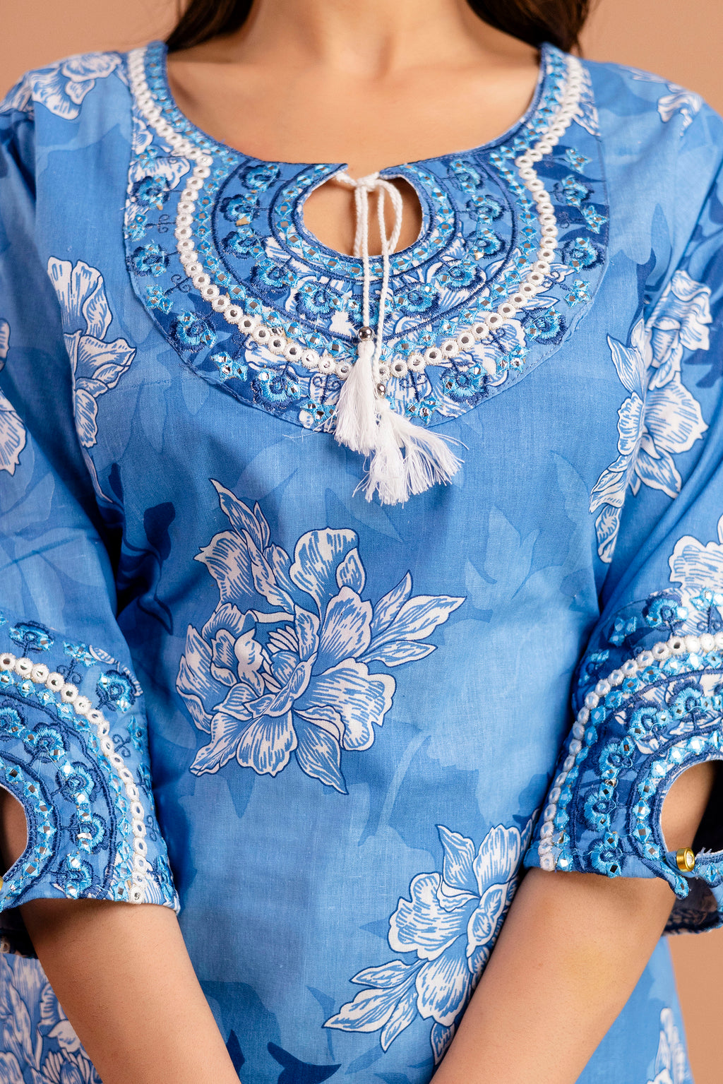 Printed Kurti with Round Neck